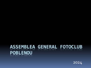 Assemblea General Ordinària (memòria 2023 i propostes 2024)